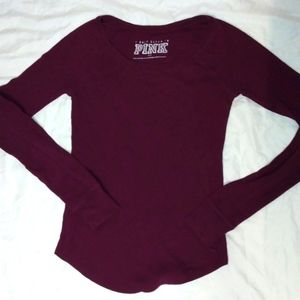EUC PINK VICTORIA SECRET LONG SLEEVE LOUNGE SHIRT